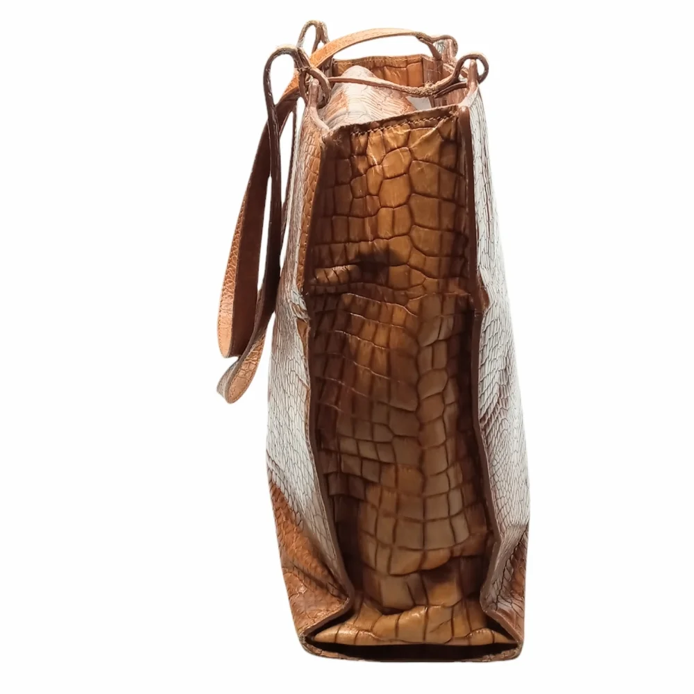 Cole Haan Croc Leather Embossed Handbag - Picture 2 of 8